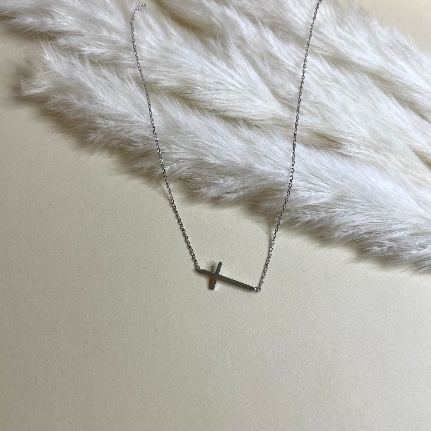 Side Cross Necklace