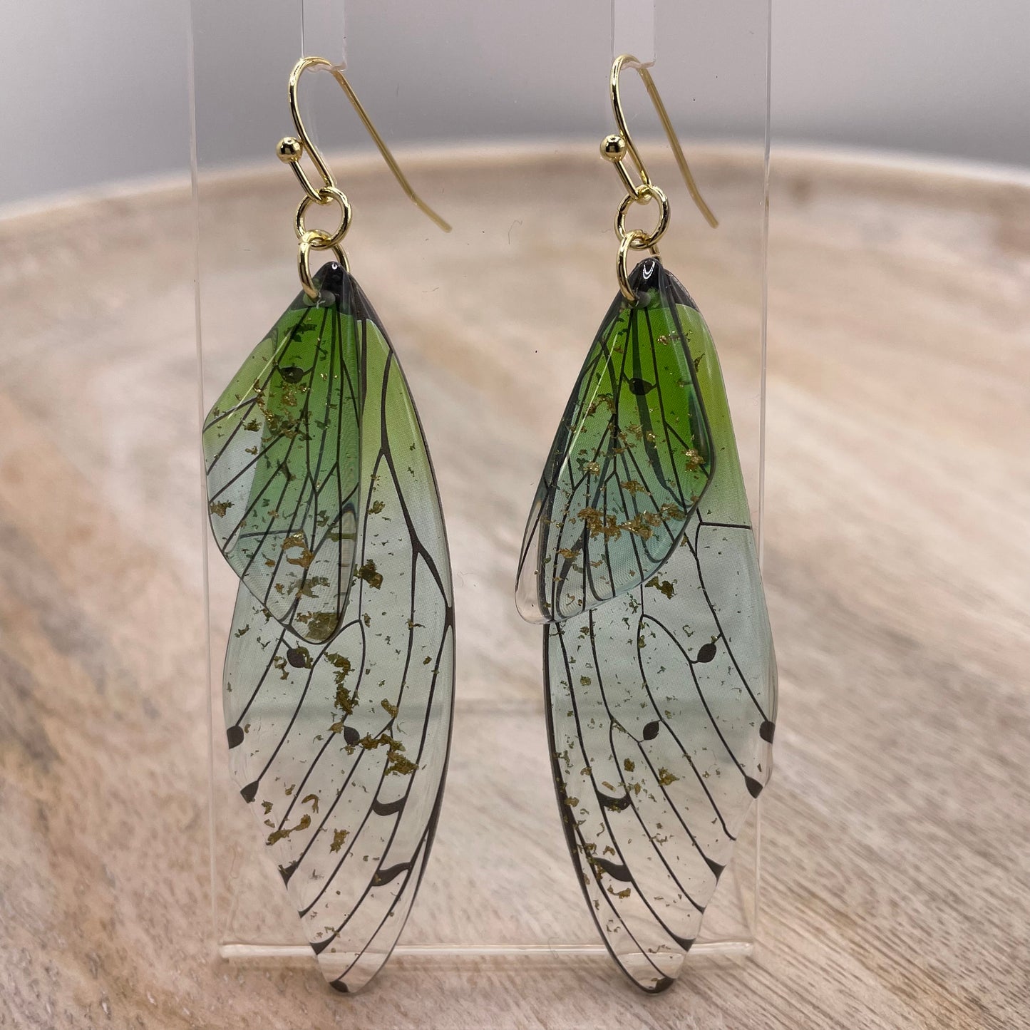 Butterfly Wing Earrings (Gold Flake)