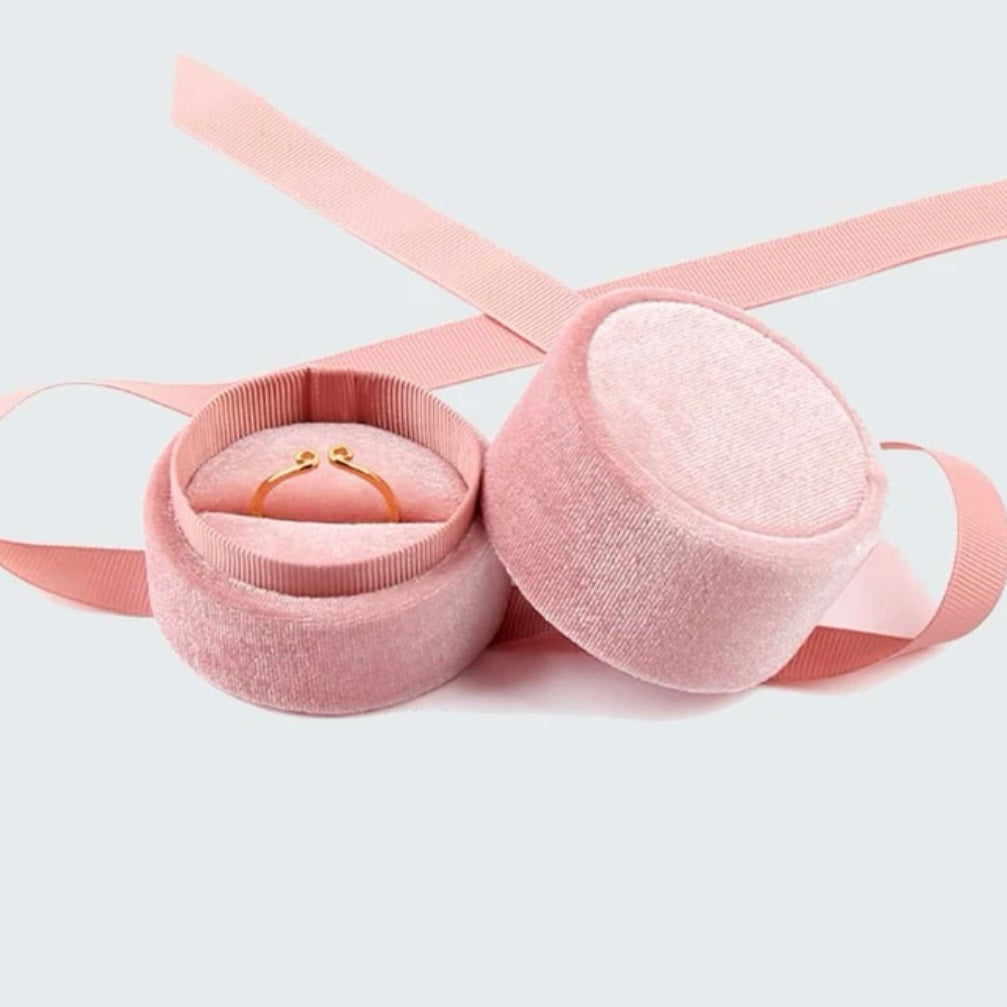 Pink Velvet Ring Box