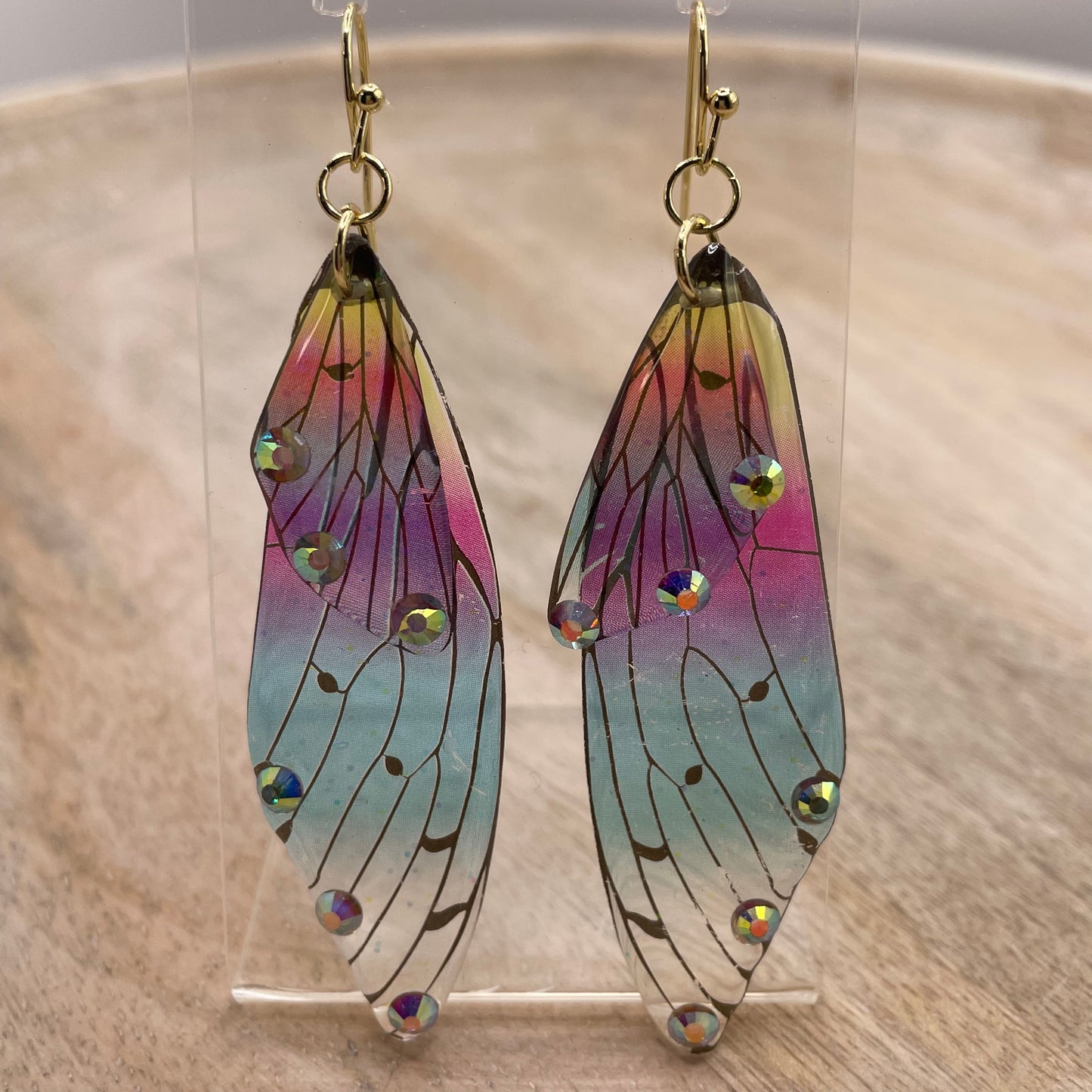 Butterfly Wing Earrings (Rhinestones)