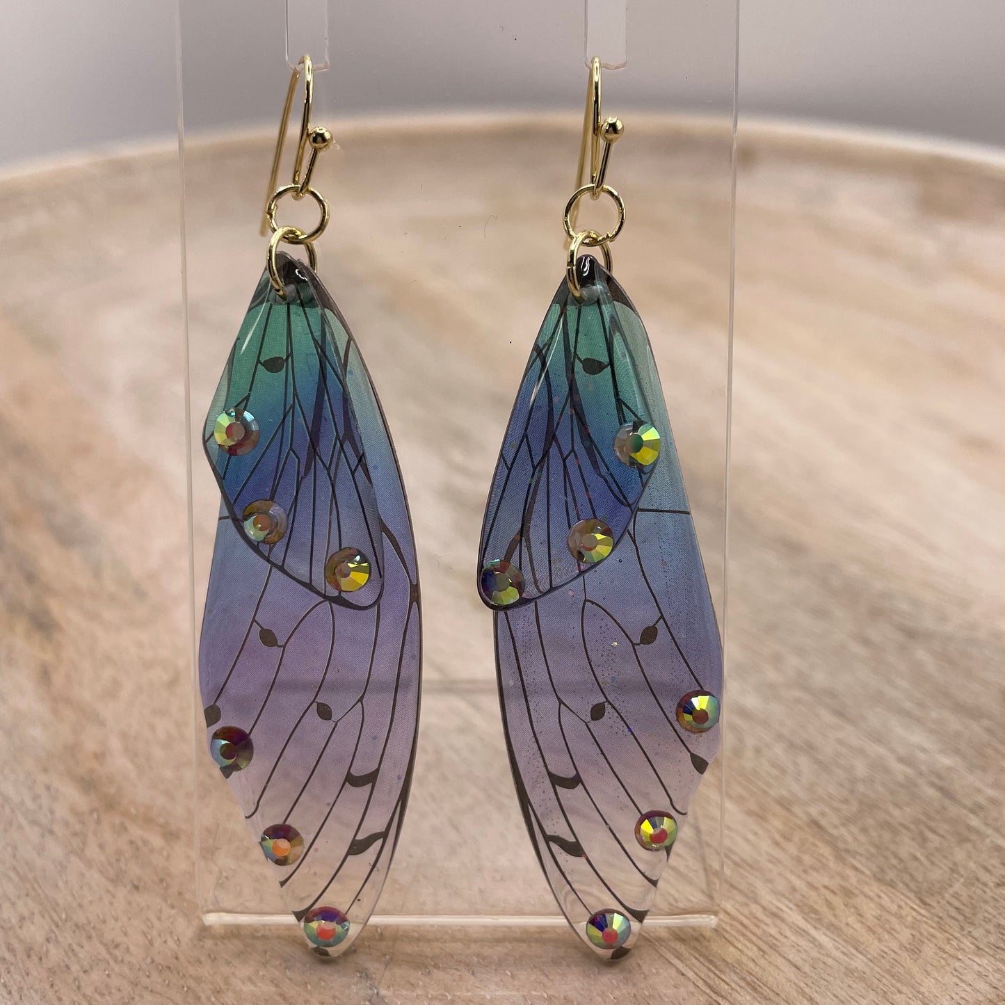 Butterfly Wing Earrings (Rhinestones)