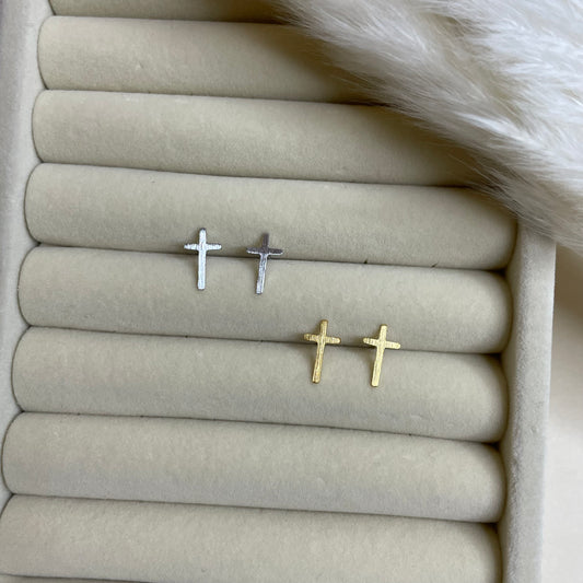 Mini Cross Stud Earrings