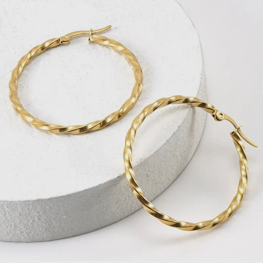 Twist Hoop Earrings