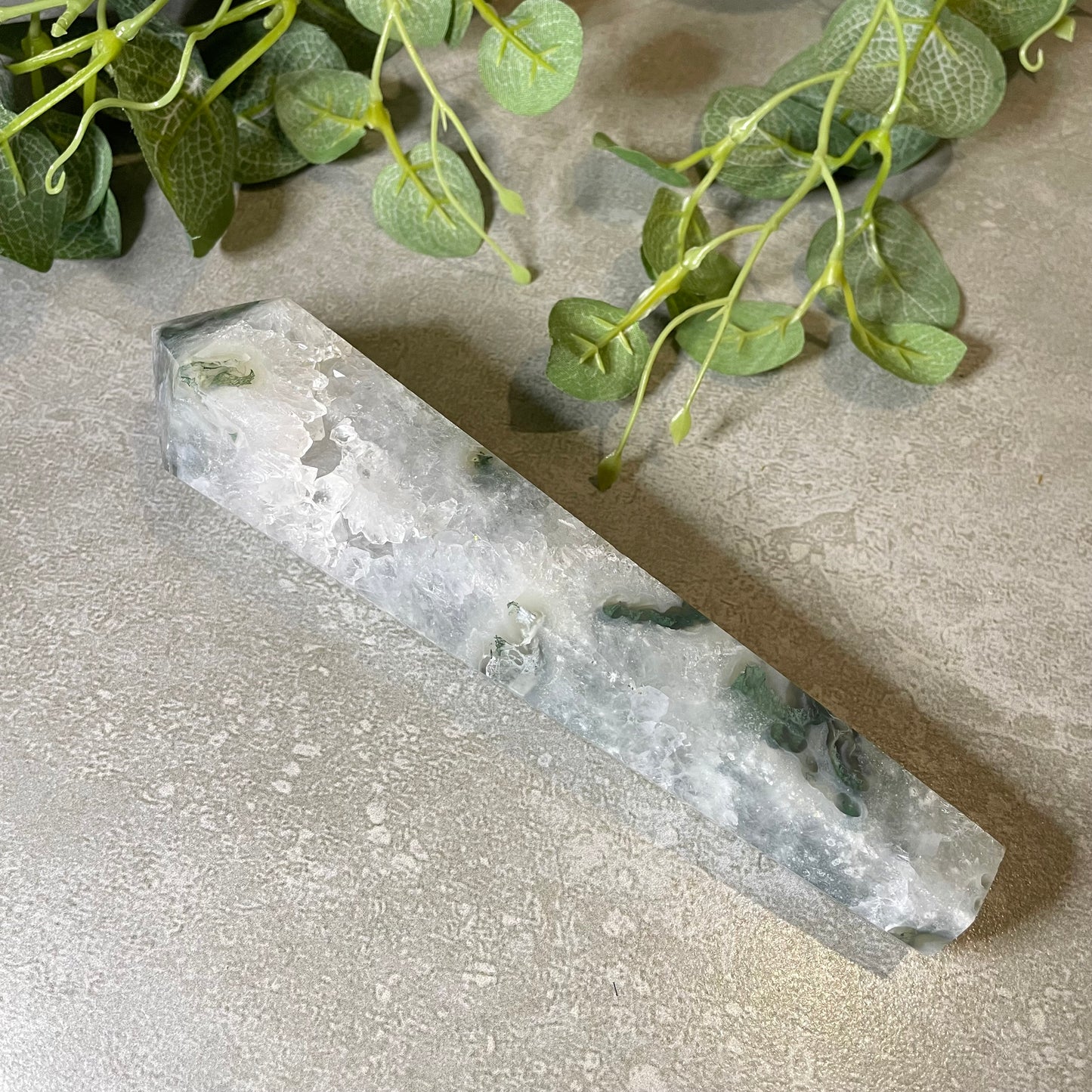 Moss Agate Wand