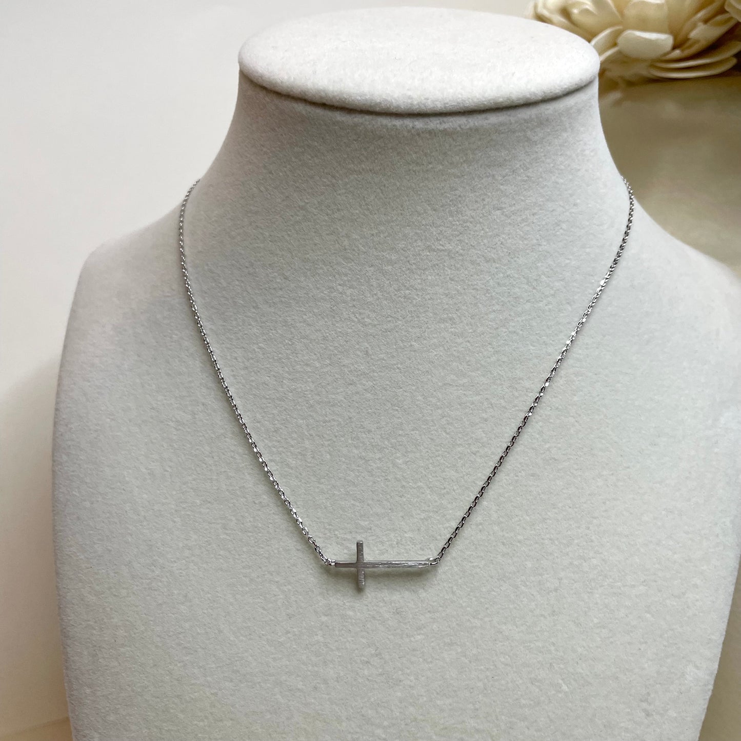 Side Cross Necklace