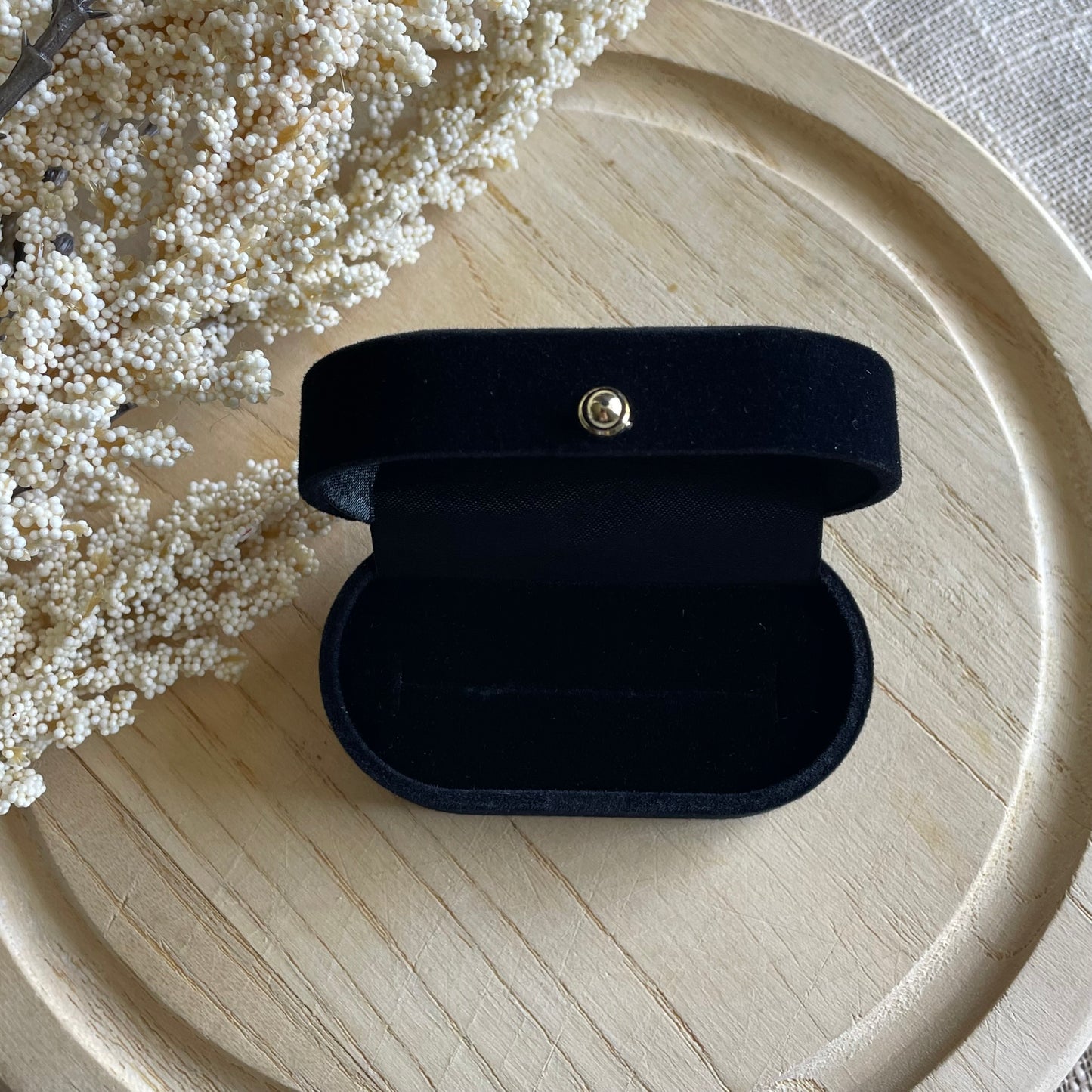 Black Velvet Ring Case