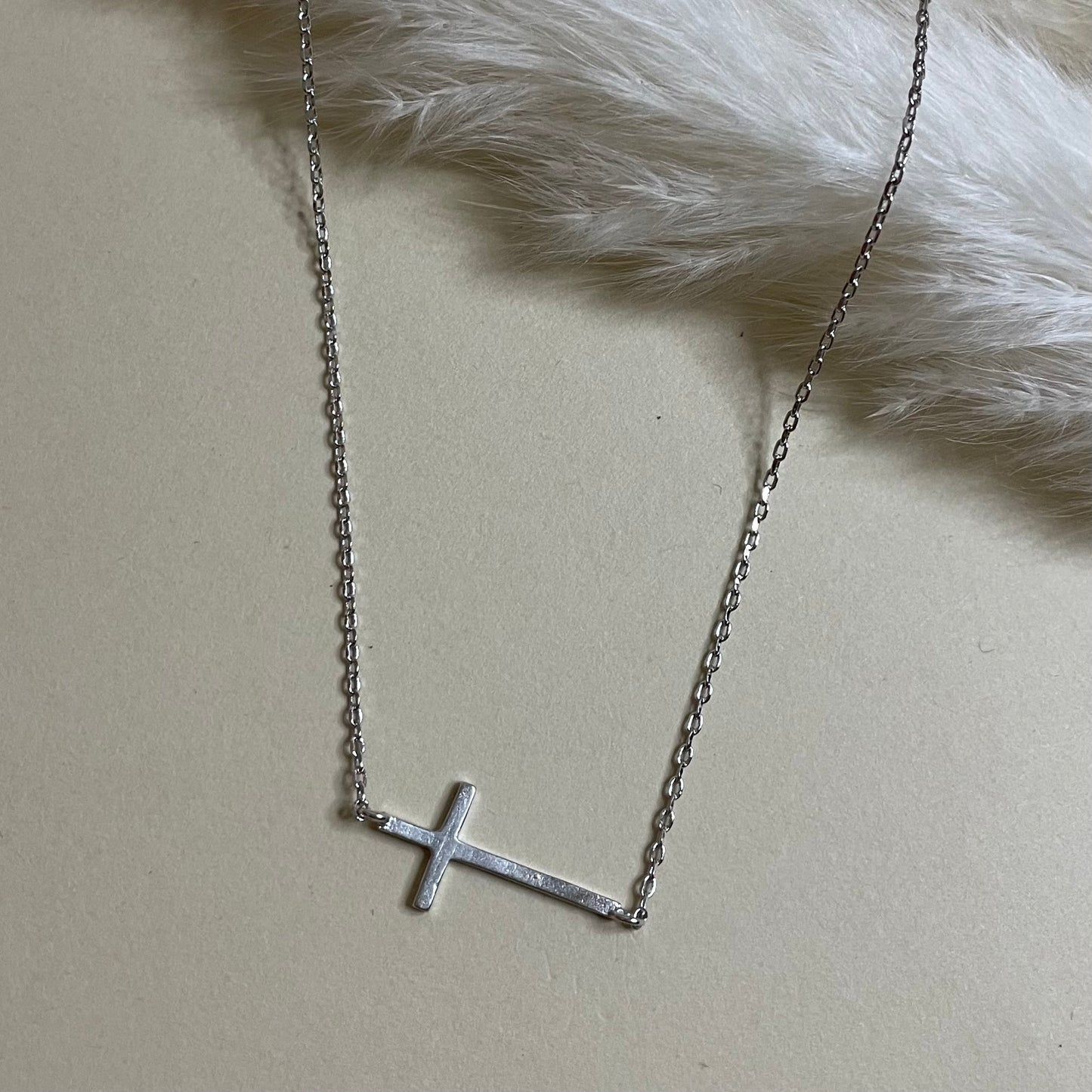 Side Cross Necklace