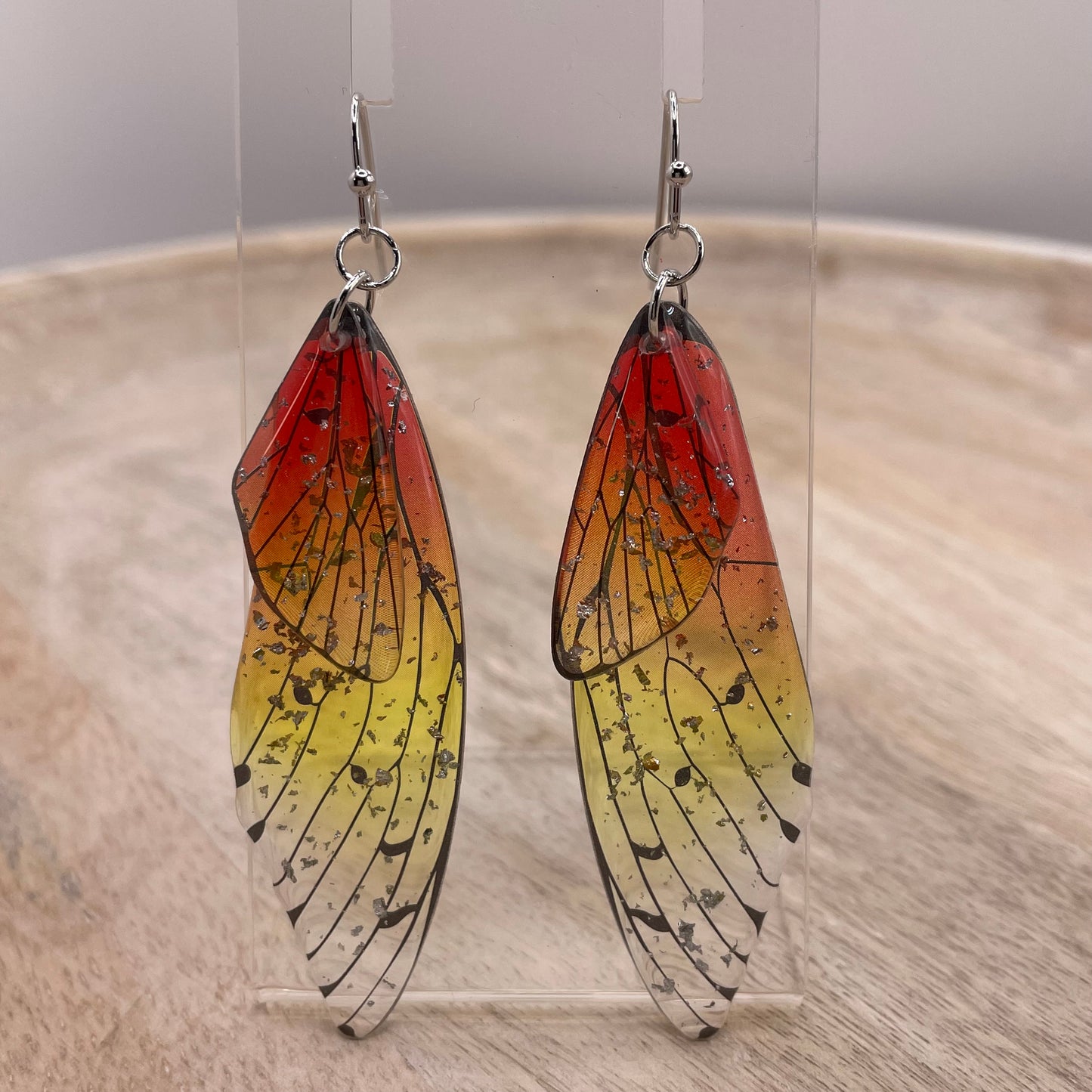 Butterfly Wing Earrings (Gold Flake)