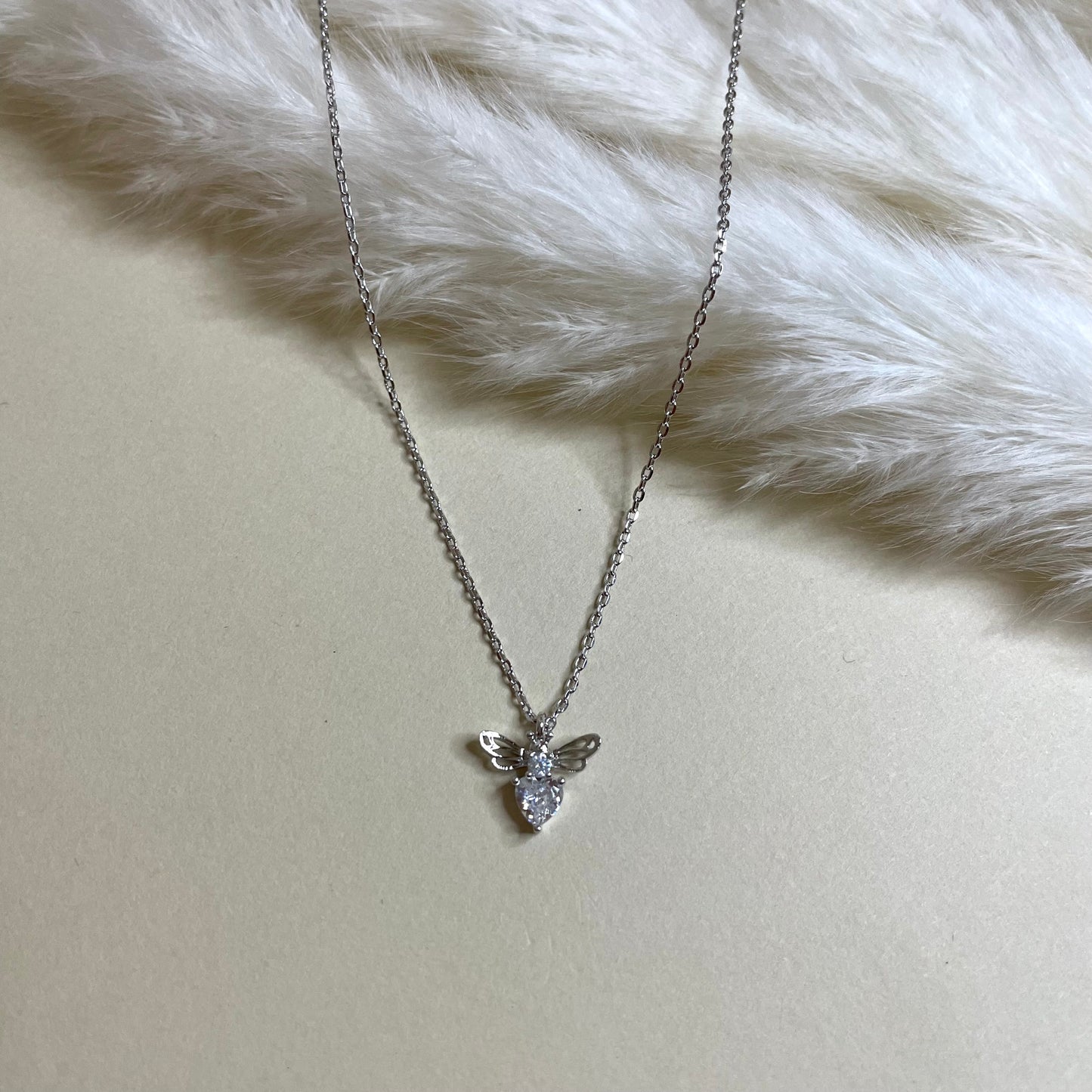 Rhinestone Bee Necklace