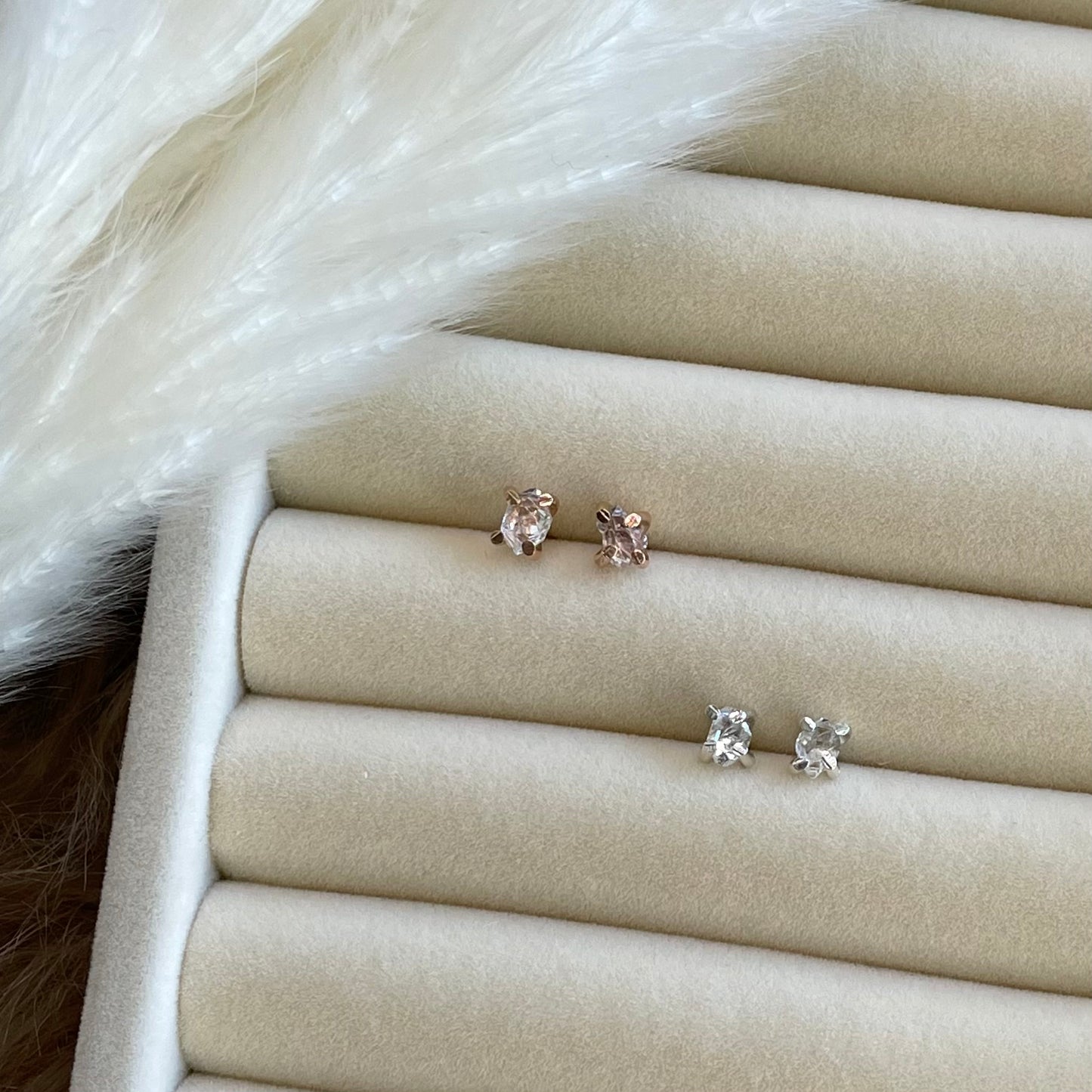 Herkimer Diamond Stud Earrings