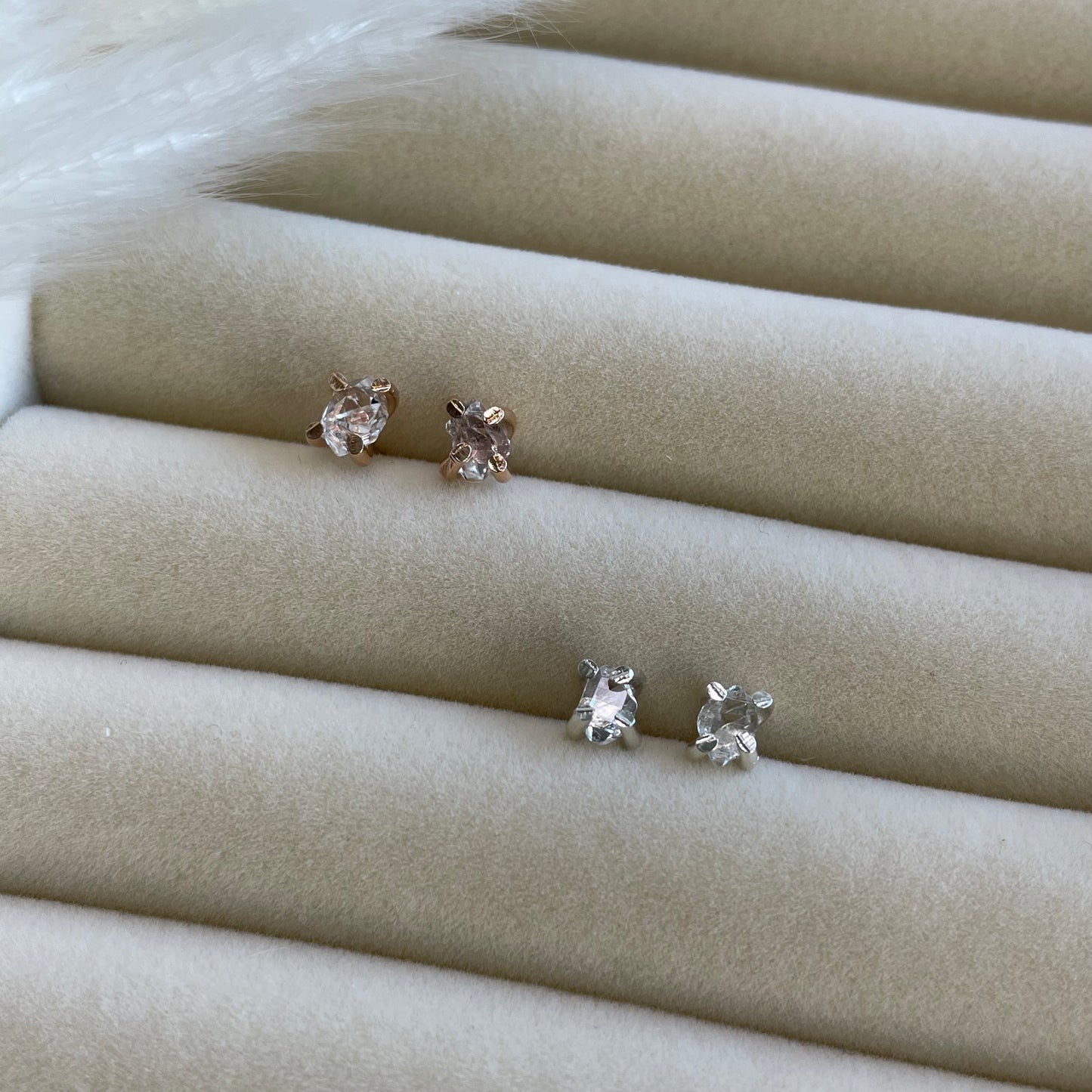 Herkimer Diamond Stud Earrings