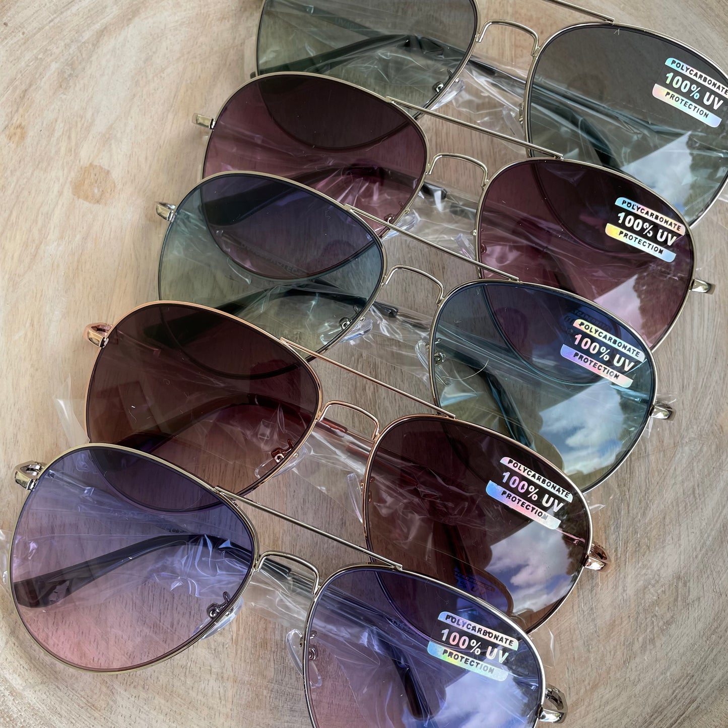 Assorted Metal Frame Aviator Sunglasses